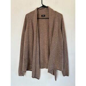 Apt 9 Womens 100% Cashmere Open Front Cardigan Brow Shawl Collar Sweater